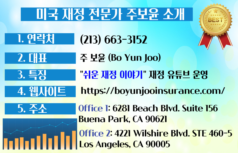 달라스 은퇴연금, 달라스 은퇴플랜,버지니아 은퇴연금,버지니아 은퇴플랜,OC은퇴연금,OC은퇴플랜,부에나팍 은퇴연금,부에나팍 은퇴플랜,미국 재정전문가 주보윤.jpg